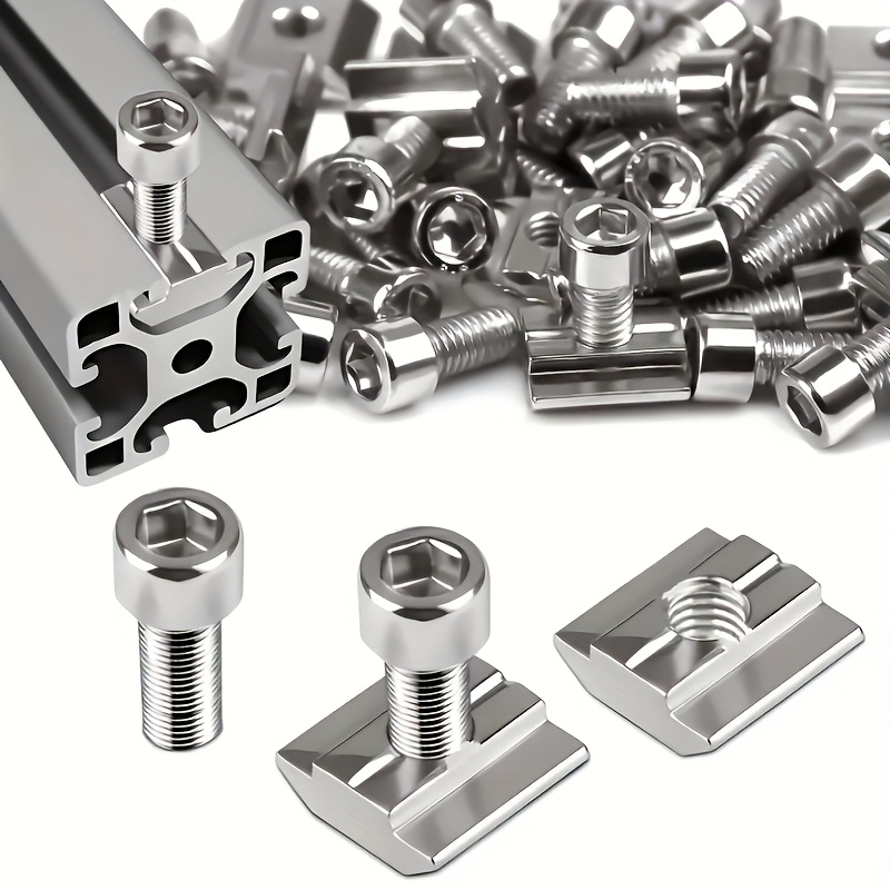 Aluminum T-Slot Profile - 25 Sets Steel Set M8 T-Slot