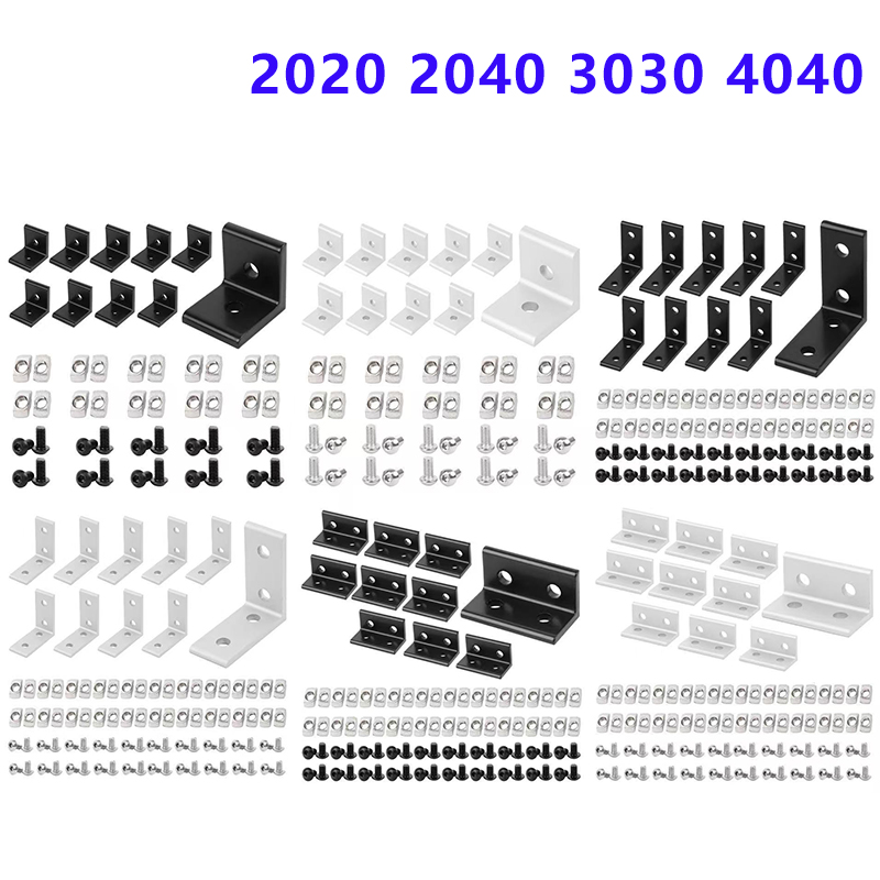 Aluminum T-Slot Profile - 10pcs 2020 2040 3030 4040 Corner