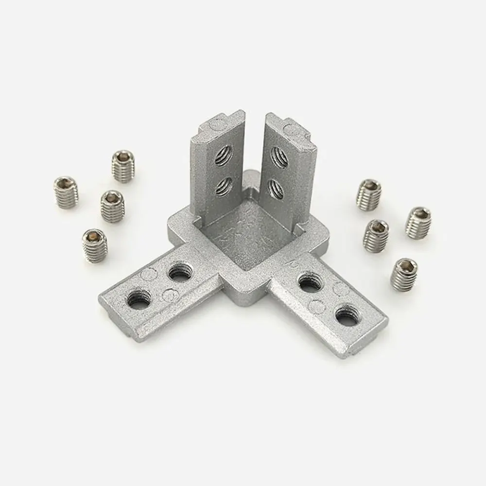 Aluminum T-Slot Profile - 10 Pcs 3 Way Corner Bracket