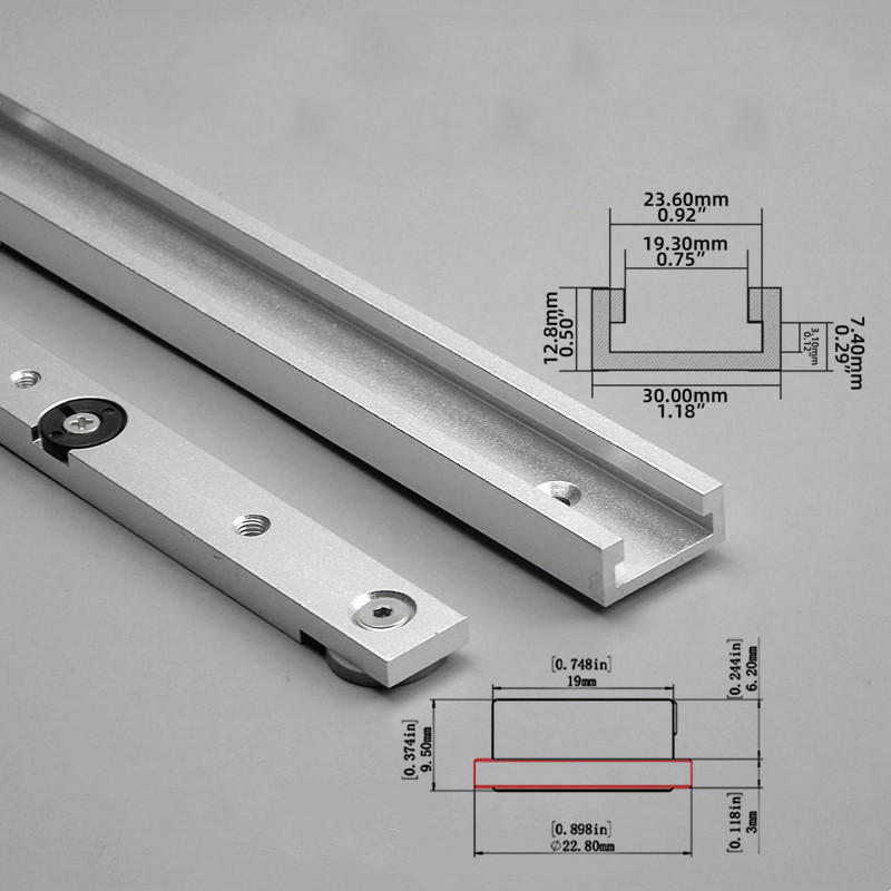Aluminum T-Slot Profile - 2Pcs T‑Track & Miter Track Jig