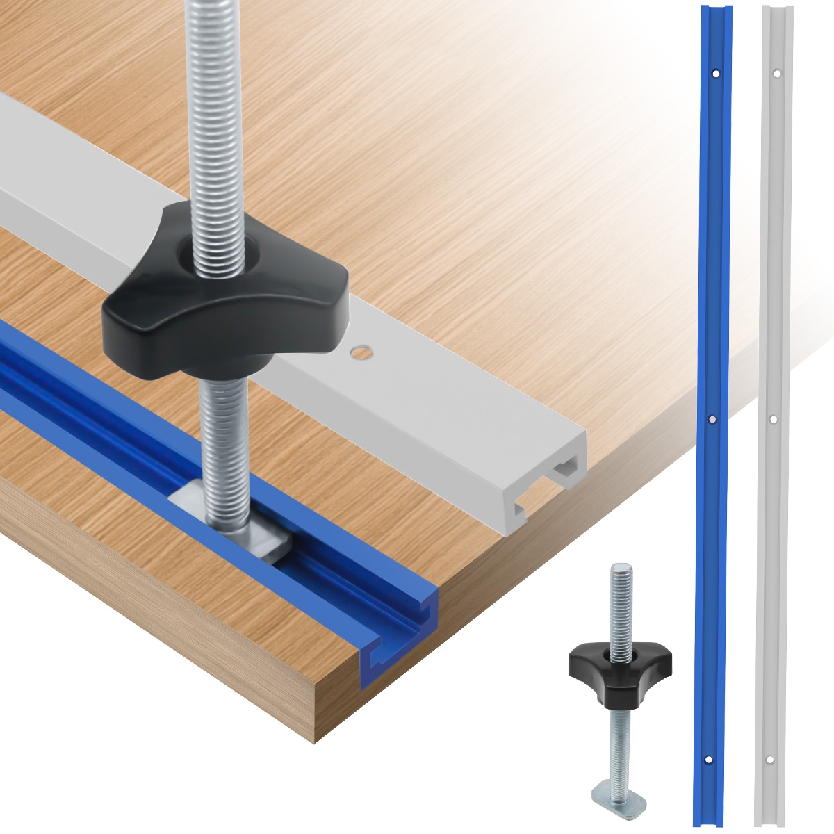 Aluminum T-Slot Profile - 1Pc Double-Cut Profile T Track and