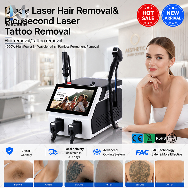 Industrial Laser Hair Removal Machine - 2026 Upgrade 2IN1 Soprano Titanium Ice