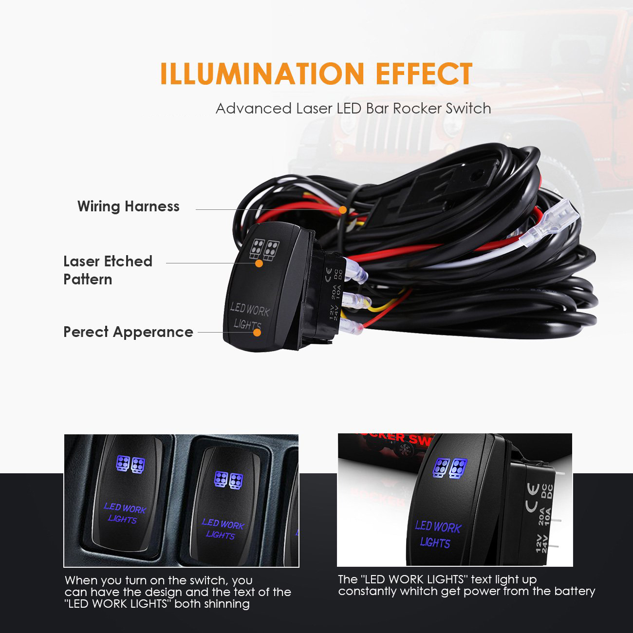 LED Light Bar Wiring Harness K - Industrial Laser Beam review and price