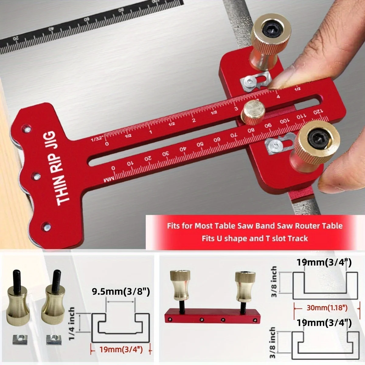 Thin Rip Table Saw Jig,3 Pulle - Aluminum T-Slot Profile review and price
