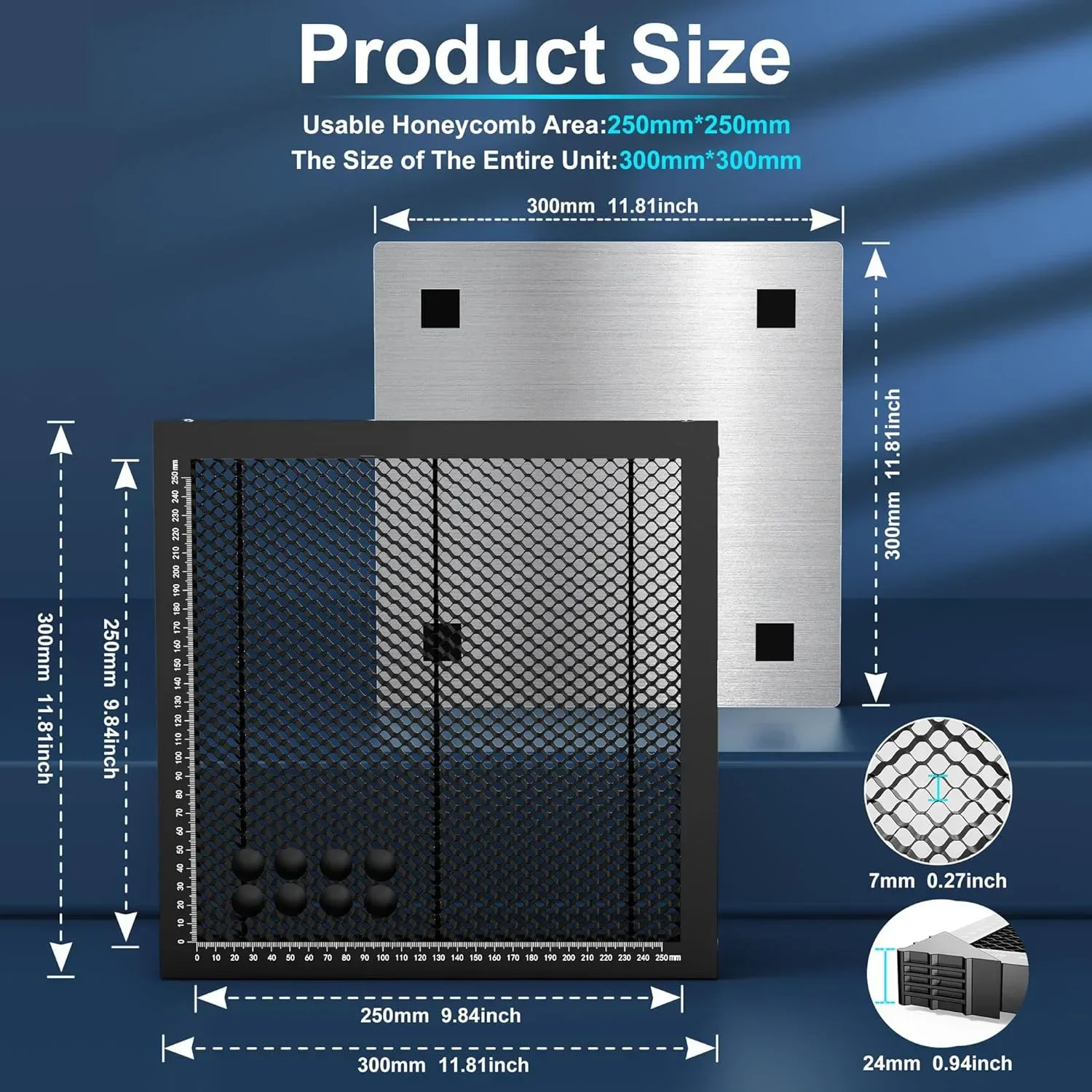 300x300mm 400x400mm Laser Engr - Honeycomb Laser Bed review and price