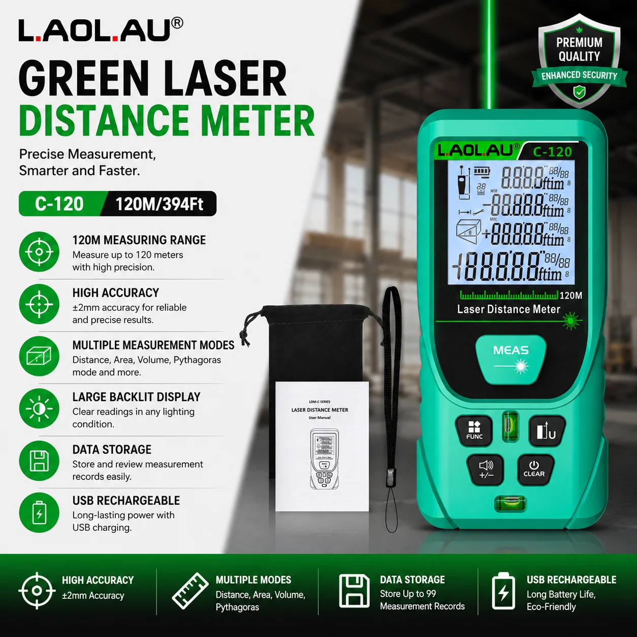 LAOLAU Digital Laser Range Fin - Industrial Laser Rangefinder review and price