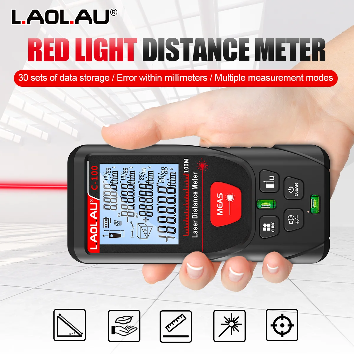 LAOLAU Digital Laser Range Fin - Industrial Laser Rangefinder review and price