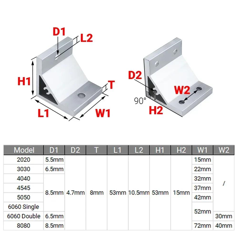 4Pcs 90 Degree Corner Angle Br - Aluminum T-Slot Profile review and price