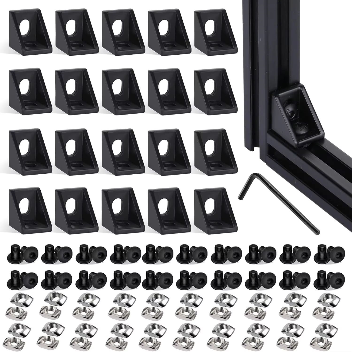 20 Sets Corner Brackets with 4 - Aluminum T-Slot Profile review and price